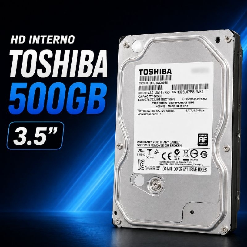 HD Interno 500GB 3.5 SATA Para PC Desktop Armazenamento