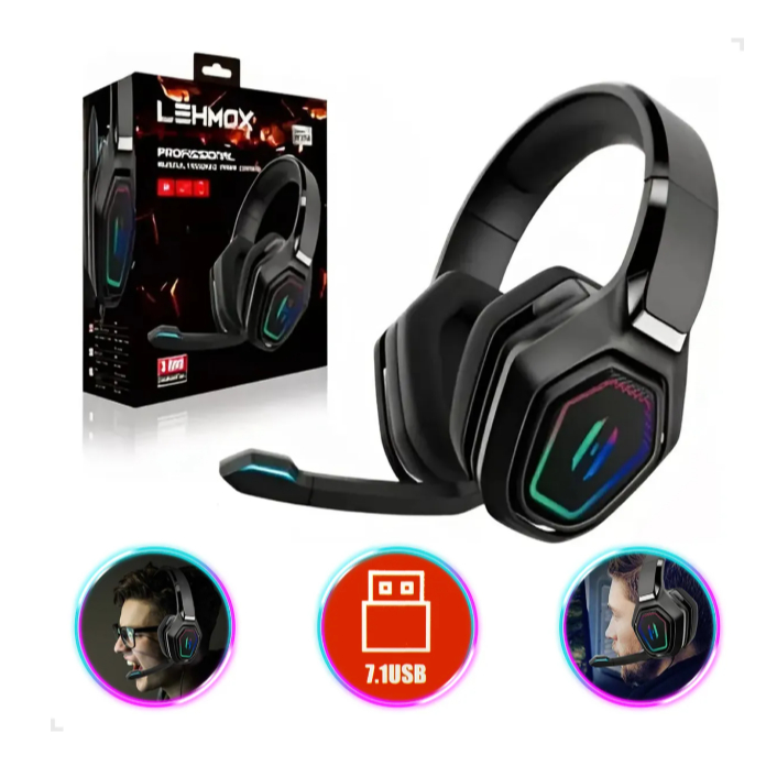 Fone Gamer F3 Profissional 7.1 Usb Com Led Rgb Headset Gamer