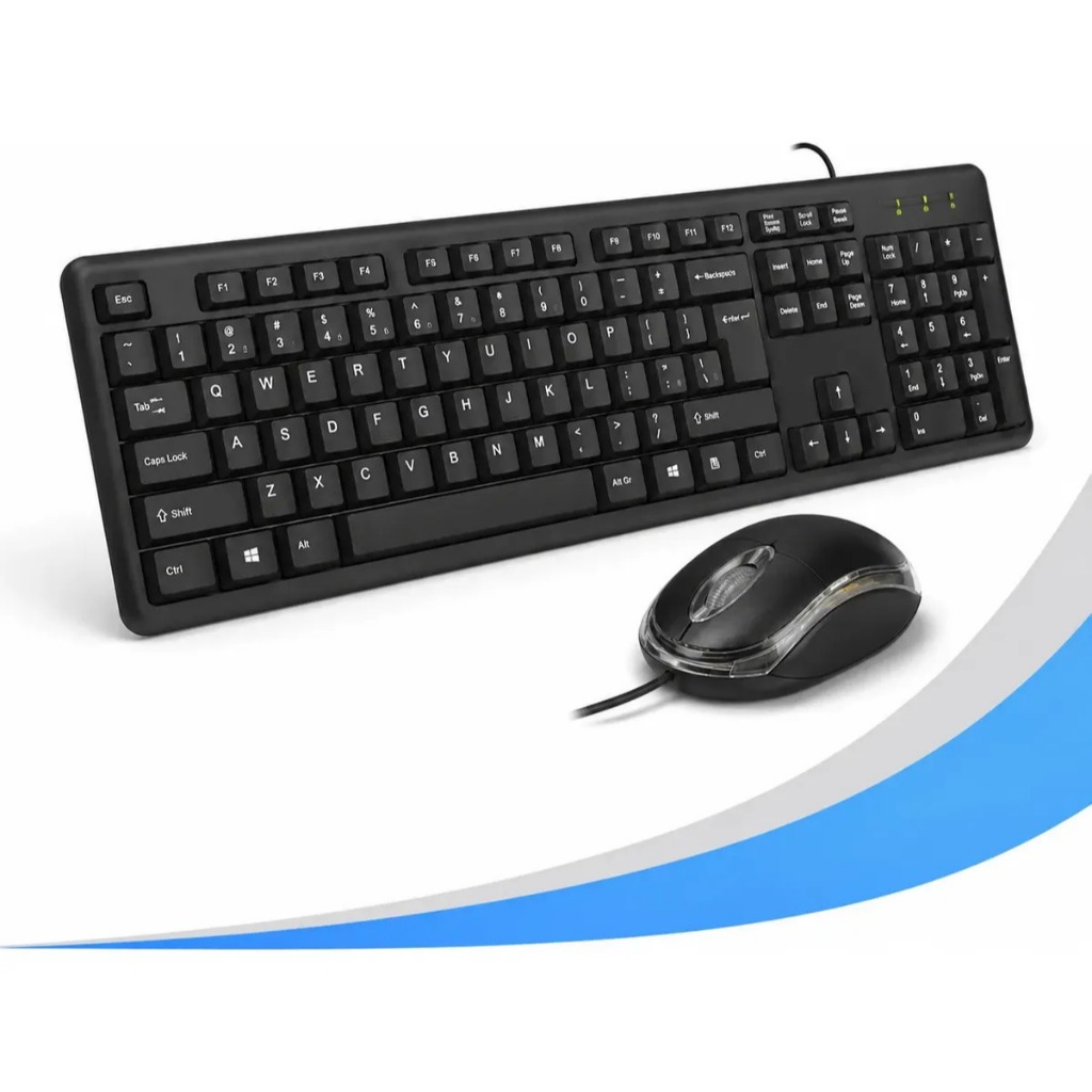 Kit Teclado E Mouse Com Fio Original Usb Abnt2 Universal Kit Teclado E Mouse Com Fio Original Usb Abnt2 Universal