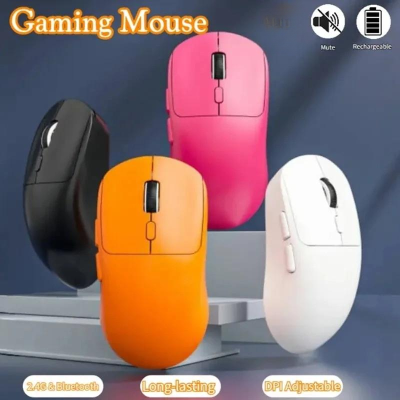 Mouse Gaming Sem Fio ITLY M348, Mouse Gamer Ergonômico Recarregável 1600DPI 2.4G BT5.0 com 6 Botões Programáveis para PC