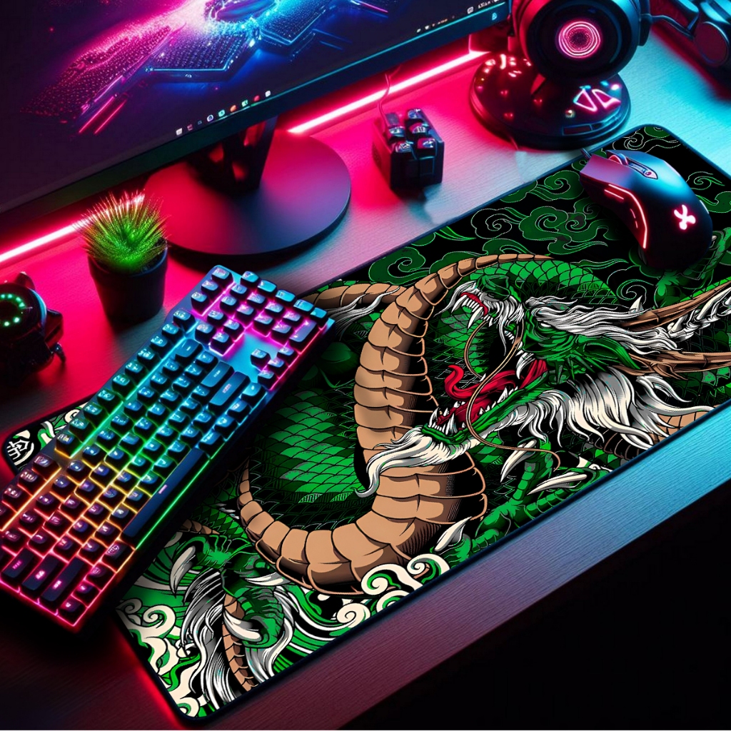 Mouse Pad Gamer Dragão Japonês 120x60m mousepad gamer Extra Grande Mouse Pad Gamer Dragão Japonês 120x60m mousepad gamer Extra Grande