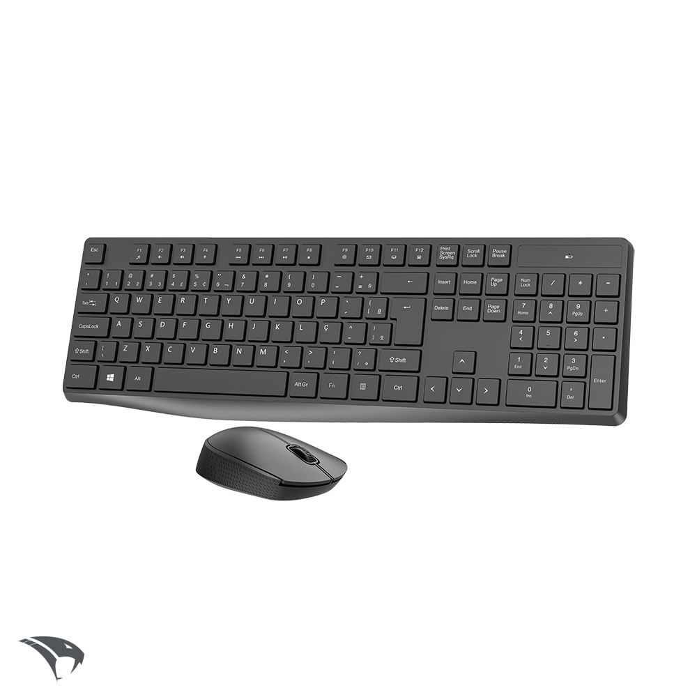 Kit Mouse e Teclado Sem Fio Viper Pro Office VO203 Preto