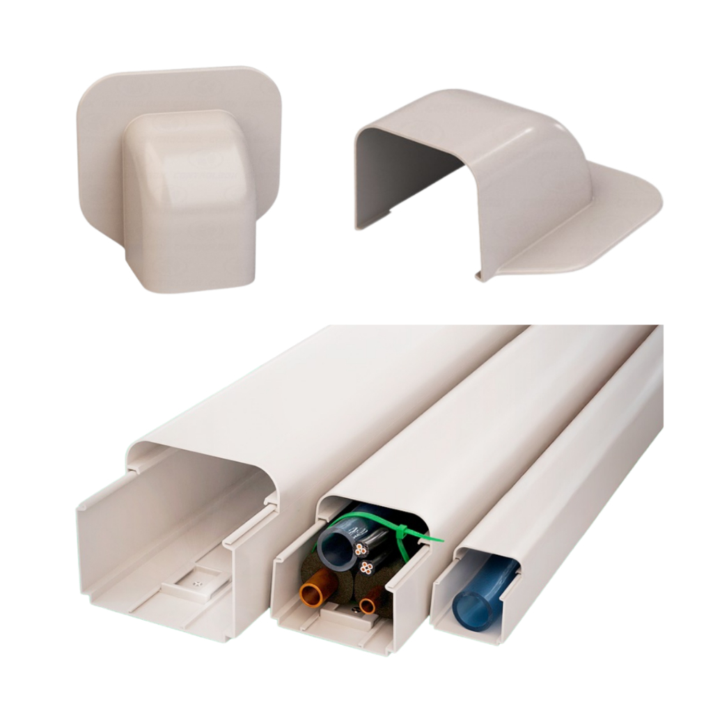 Kit Canaletas CB60/CB80/CB30 + Terminal Acabamento Para Ar condicionado split