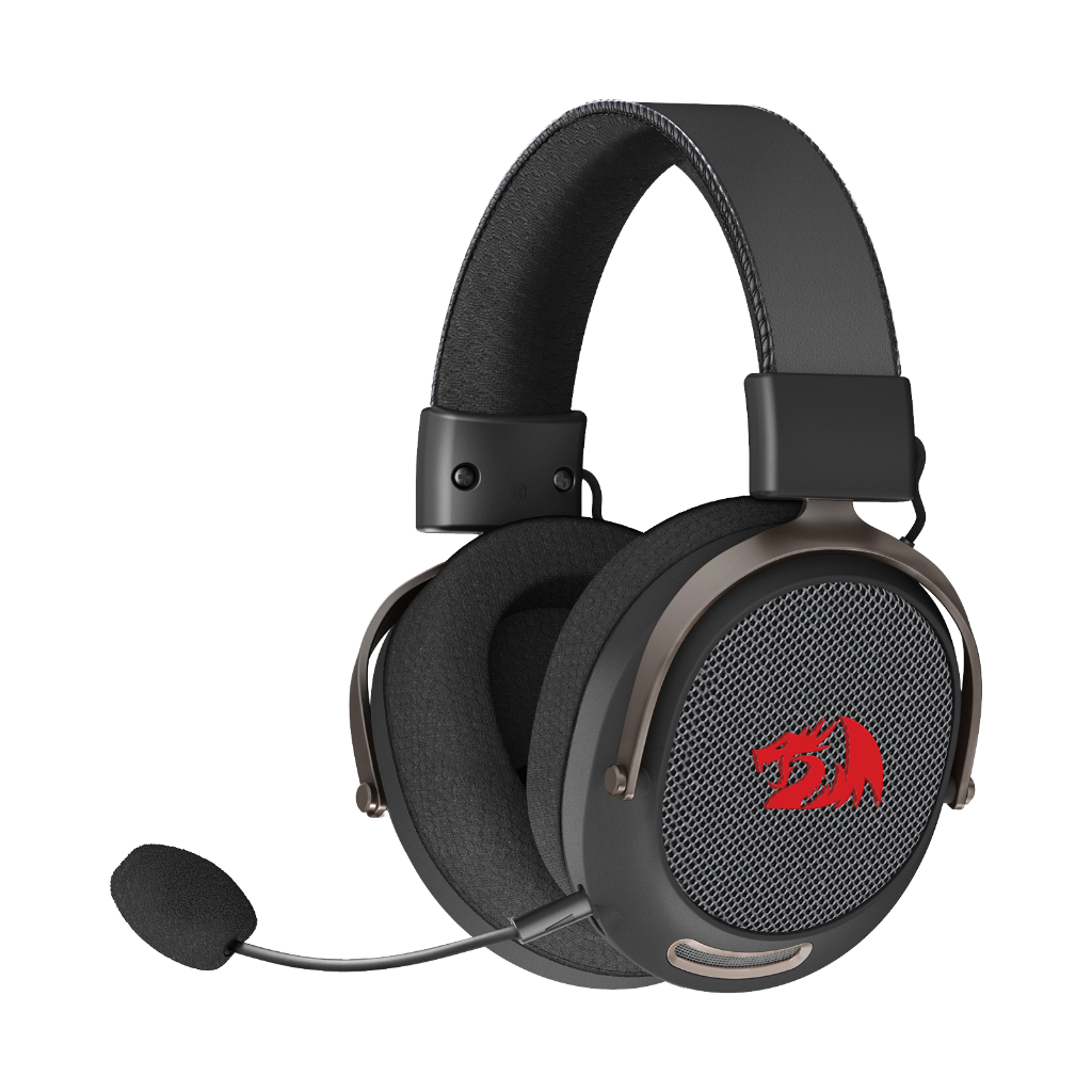Headset Gamer Redragon Arrow Preto 7.1 Surround Virtual USB Tipo-C Microfone Removível Drivers 53mm H858