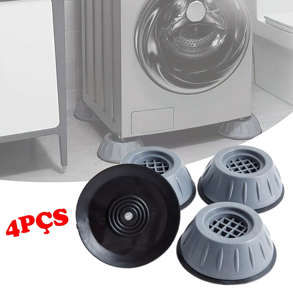 Suporte Pe De Maquina De Lavar Roupa Cancelamento De Ruido Anti Vibracao Kit 4 pcs Suporte Pe De Maquina De Lavar Roupa Cancelamento De Ruido Anti Vibracao Kit 4 pcs