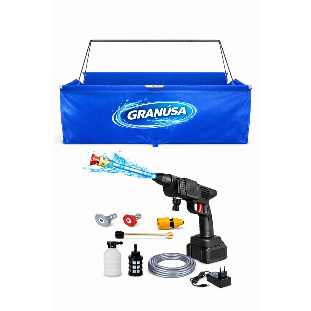 Kit Maquina Para Lavar Ar Condicionado Split + Bolsa Coletora 30 Mil BTUS