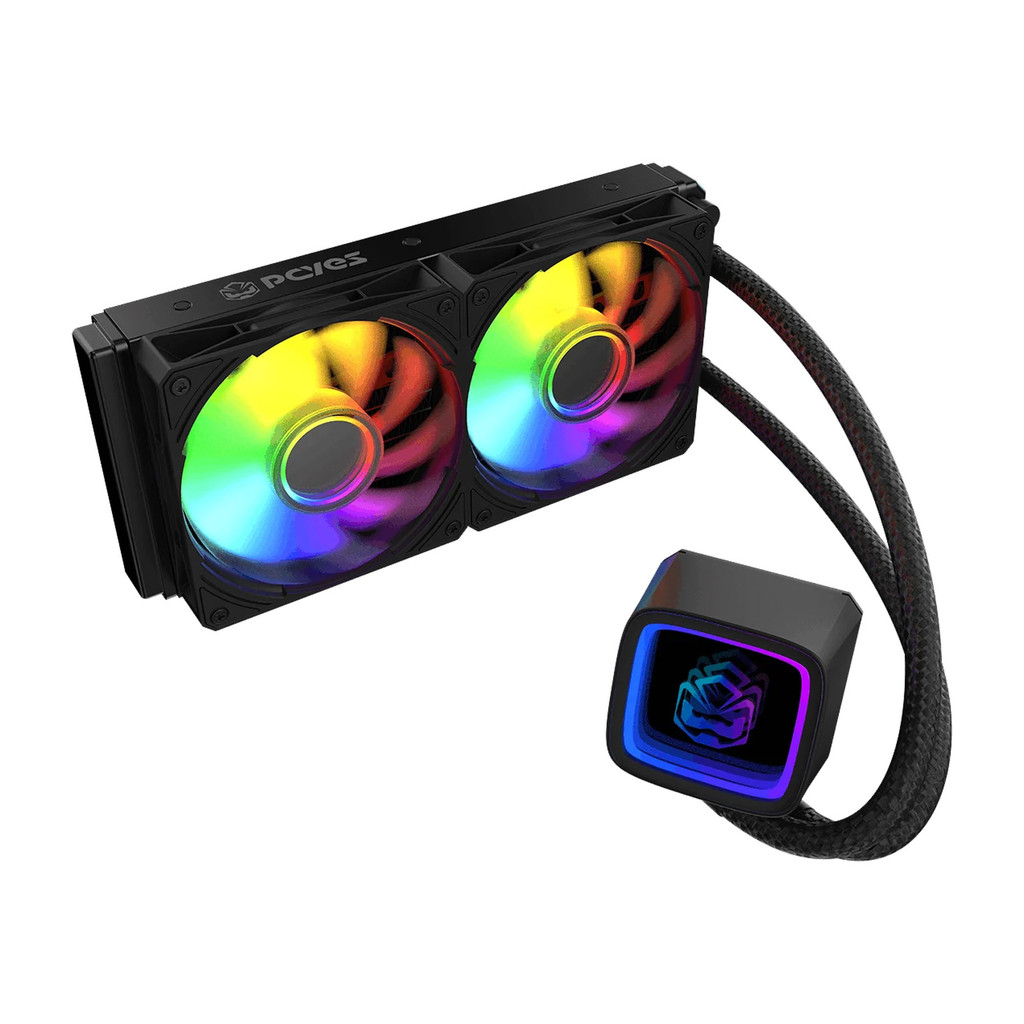 Water Cooler 240mm ARGB TDP 250W PCYES Tundra Black Vulcan WCTBV240 Intel LGA 1700 AMD AM5 AM4