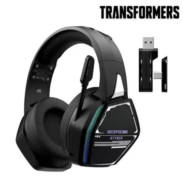 [Com Adaptador] Fone Headset gamer sem fio Bluetooth LED RGB Com Microfone Original H'maston SNS13