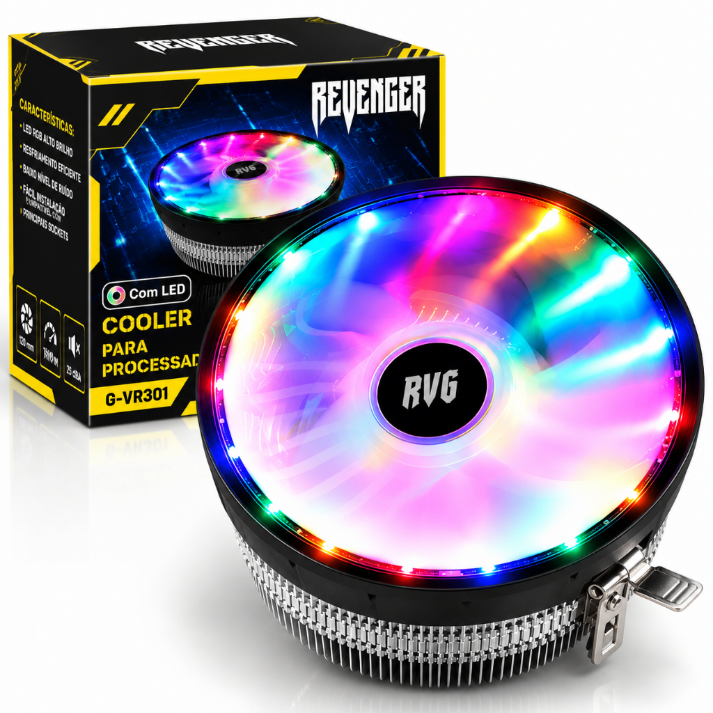 COOLER RGB PARA PROCESSADOR | Ventoinha PC CPU Intel AMD