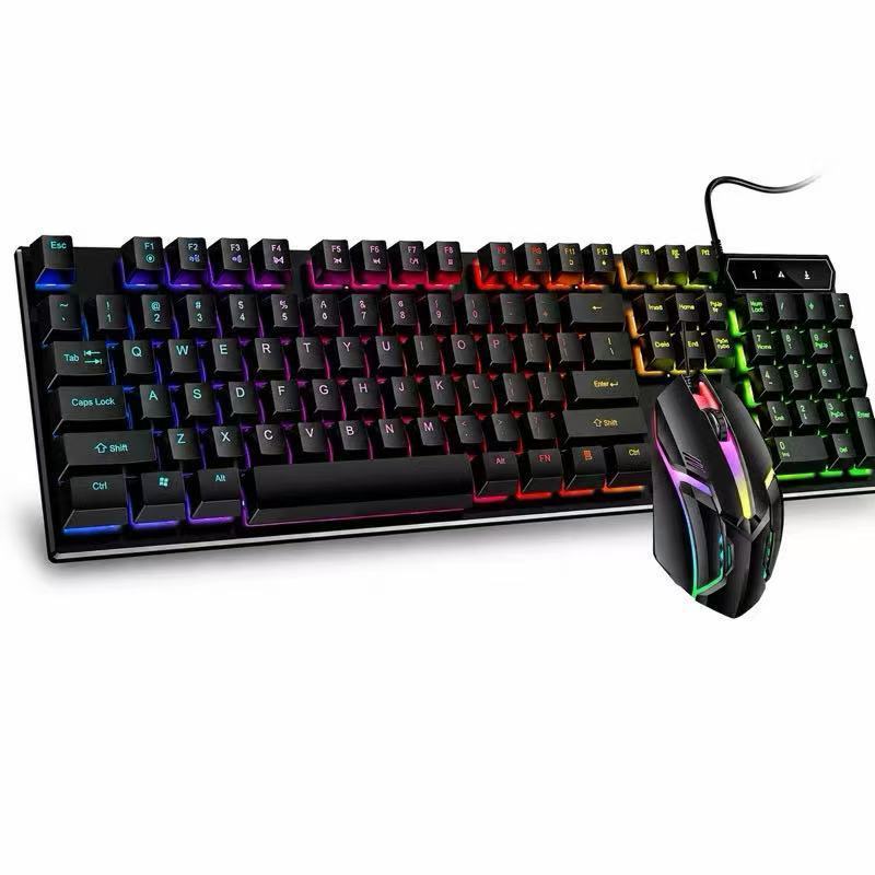 Kit Gamer Teclado Semi Mecanico RGB Mouse Optico 1600dpi Kit Gamer Teclado Semi Mecanico RGB Mouse Optico 1600dpi