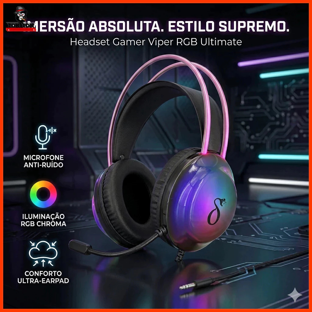 Headset Gamer RGB PRO DELTA F4132 Com Microfone P2 USB PC PS4 PS5 Xbox