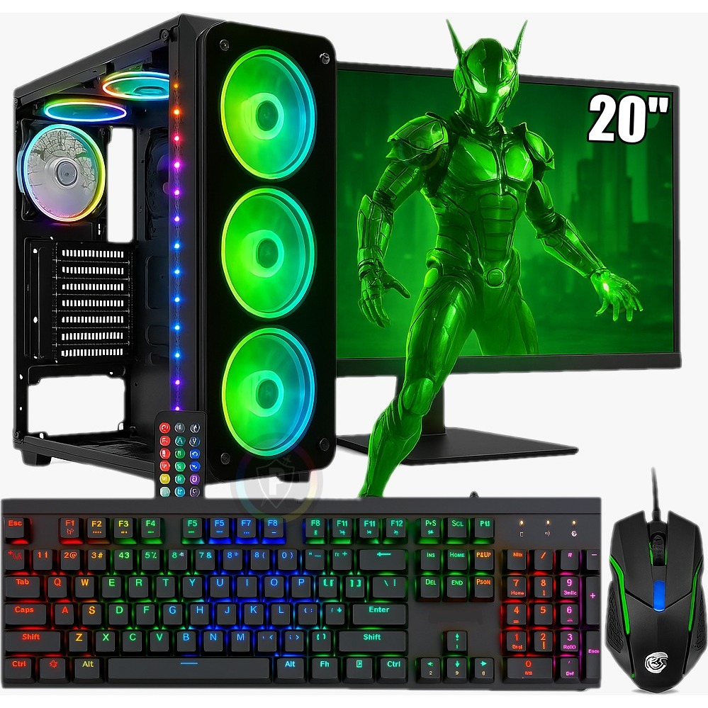 PC GAME COMPLETO AMD RYZEN A8 9600 CPU + 64GB RAM DDR4 + SSD 480GB GAMER + PLACA VIDEO 2GB PC GAME COMPLETO AMD RYZEN A8 9600 CPU + 64GB RAM DDR4 + SSD 480GB GAMER + PLACA VIDEO 2GB