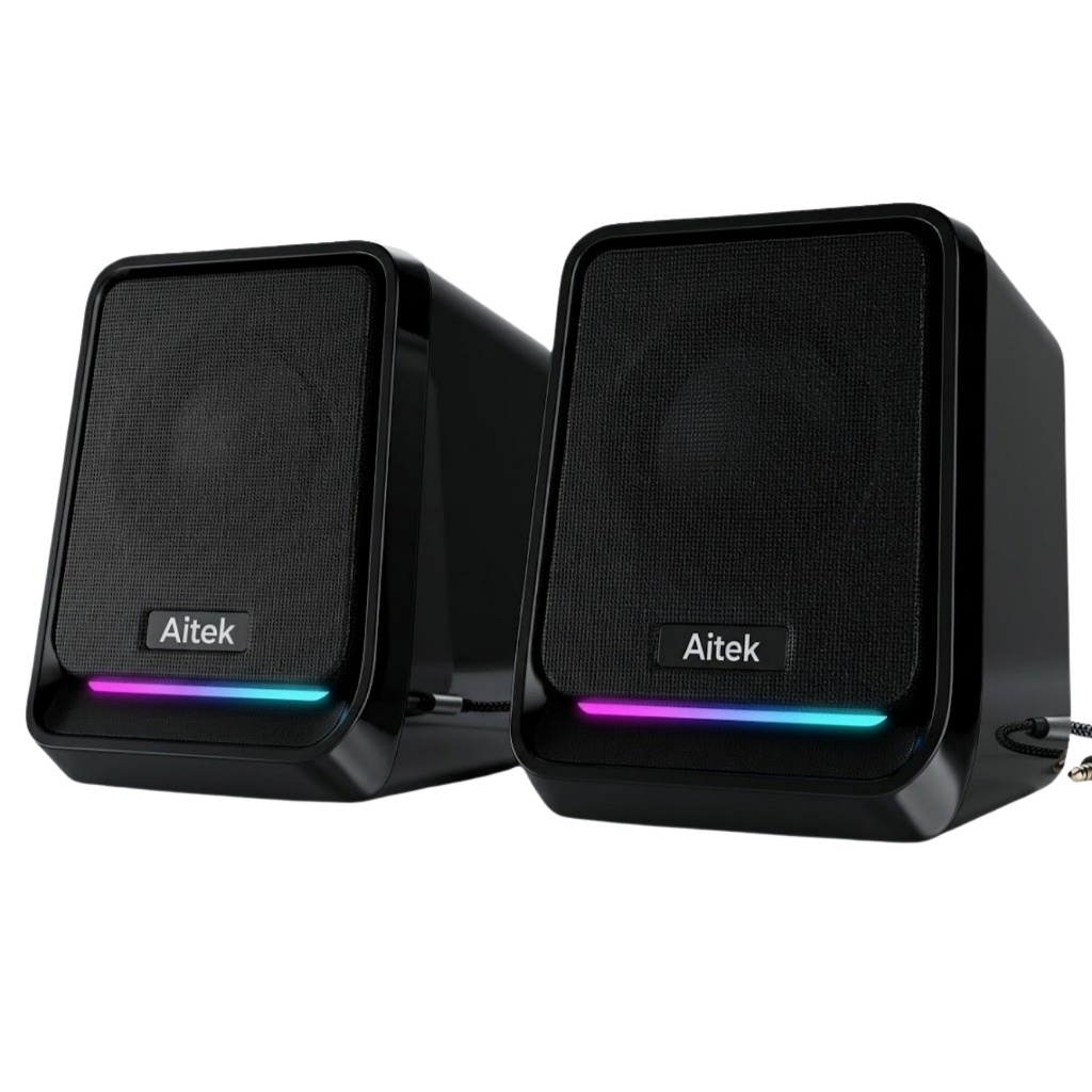 Caixa de Som para Computador PC Gamer RGB Som Estéreo 360 10W USB P2