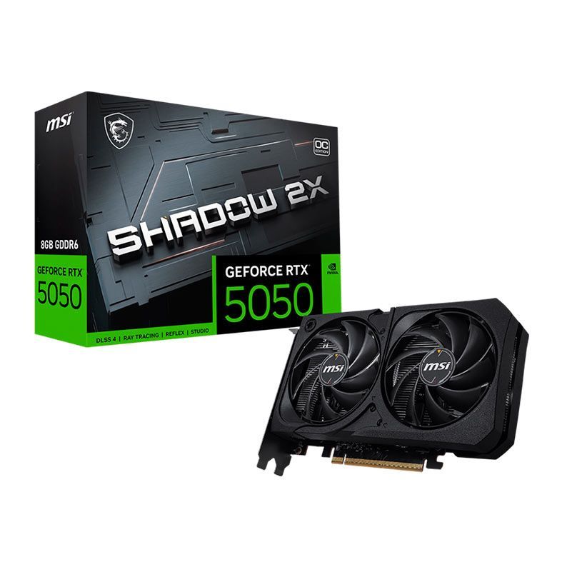 Placa de vídeo MSI Geforce RTX 5050, 8GB, Shadow 2X OC, GDDR6, 128 Bit