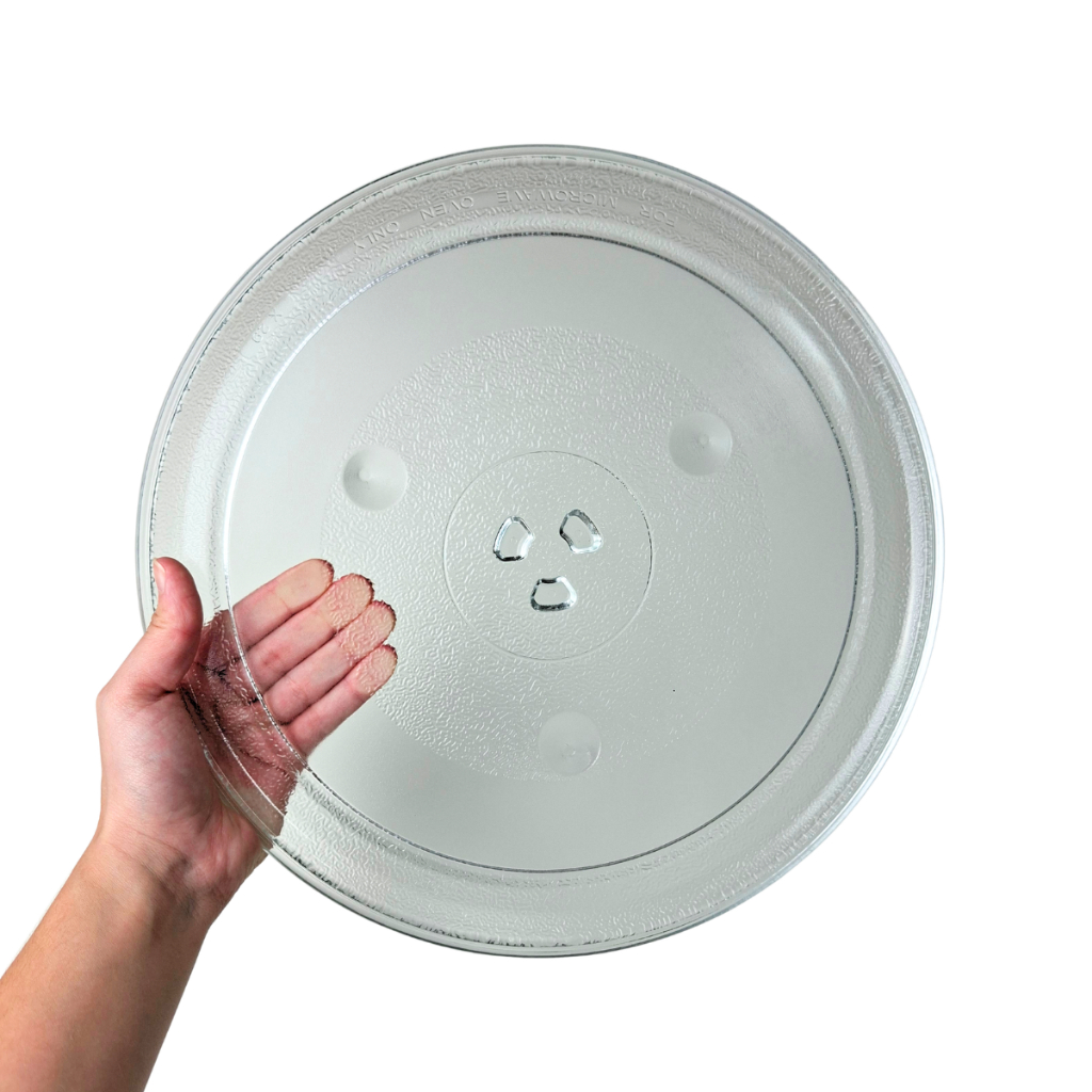 Prato de Vidro para Micro-ondas 31,5cm com Encaixe Trevo