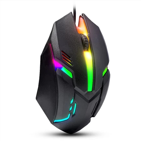 Mouse Gamer 1200dpi Com Fio Usb Led Rgb Profissional Para Jogos Pc