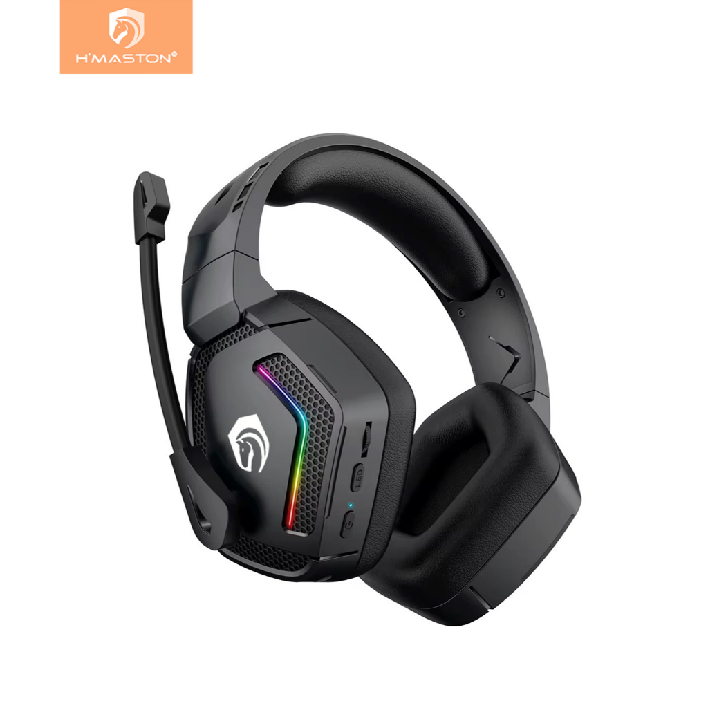 Fone de Ouvido Sem Fio Bluetooth Headset Gamer LED RGB Com Microfone Original H'maston SNS12