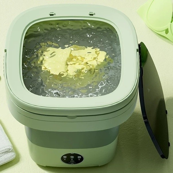 Mini Máquina de Lavar Portátil 11L Dobrável 110V/220V Lava Roupas Íntimas e Pequenas com Centrífuga Mini Máquina de Lavar Portátil 11L Dobrável 110V/220V Lava Roupas Íntimas e Pequenas com Centrífuga