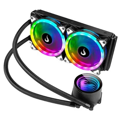 Water Cooler Rise Mode, ARGB, 240mm, AMD/Intel, Preto - RM-WCB-04-ARGB Water Cooler Rise Mode, ARGB, 240mm, AMD/Intel, Preto - RM-WCB-04-ARGB