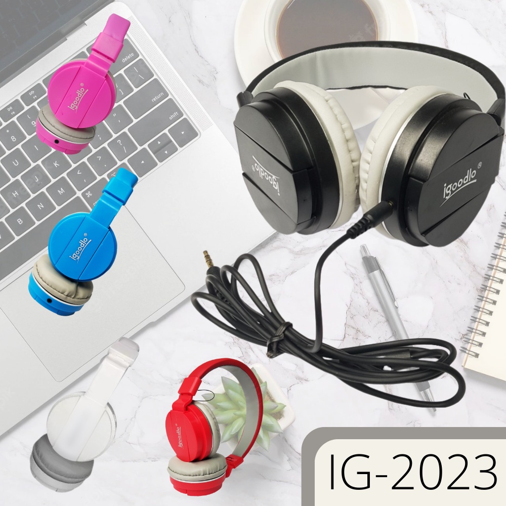 Fone de Ouvido Headset Headphone Gamer Com Fio e Microfone Dobrável IG-2023 Preto Branco Vermelho Azul Rosa Fone de Ouvido Headset Headphone Gamer Com Fio e Microfone Dobrável IG-2023 Preto Branco Vermelho Azul Rosa