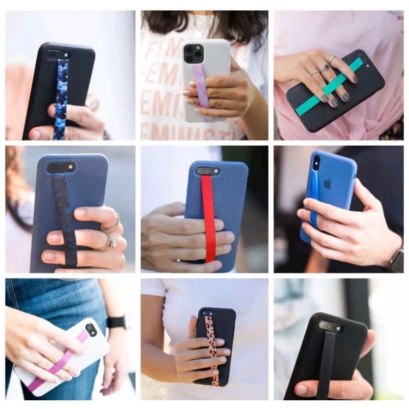 Fita salva celular suporte para celular de Silicone fone strep para capinha