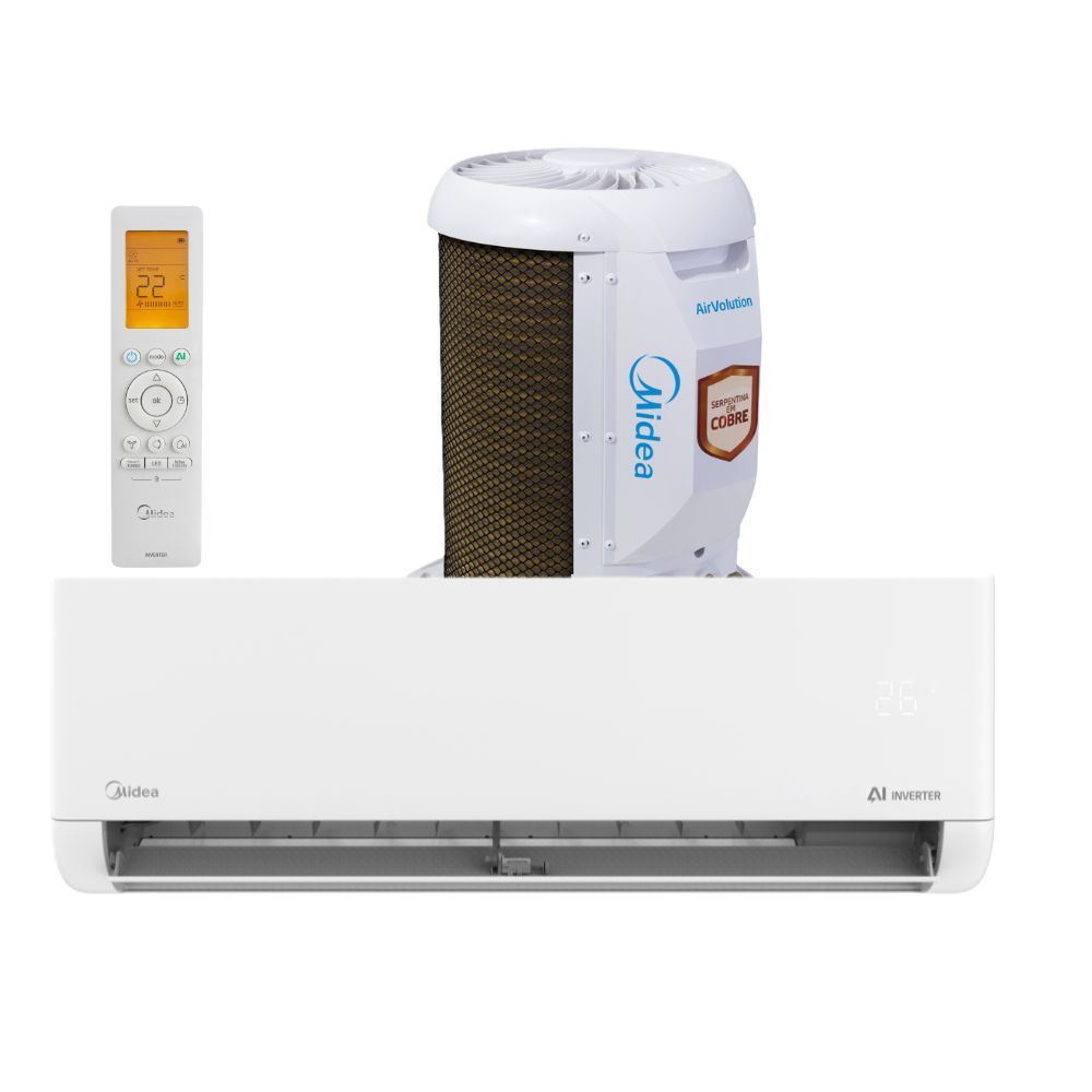 Ar Condicionado Split Inverter Midea AI AirVolution 12000 BTUs Frio 220V 38TAVCA12M5 Ar Condicionado Split Inverter Midea AI AirVolution 12000 BTUs Frio 220V 38TAVCA12M5