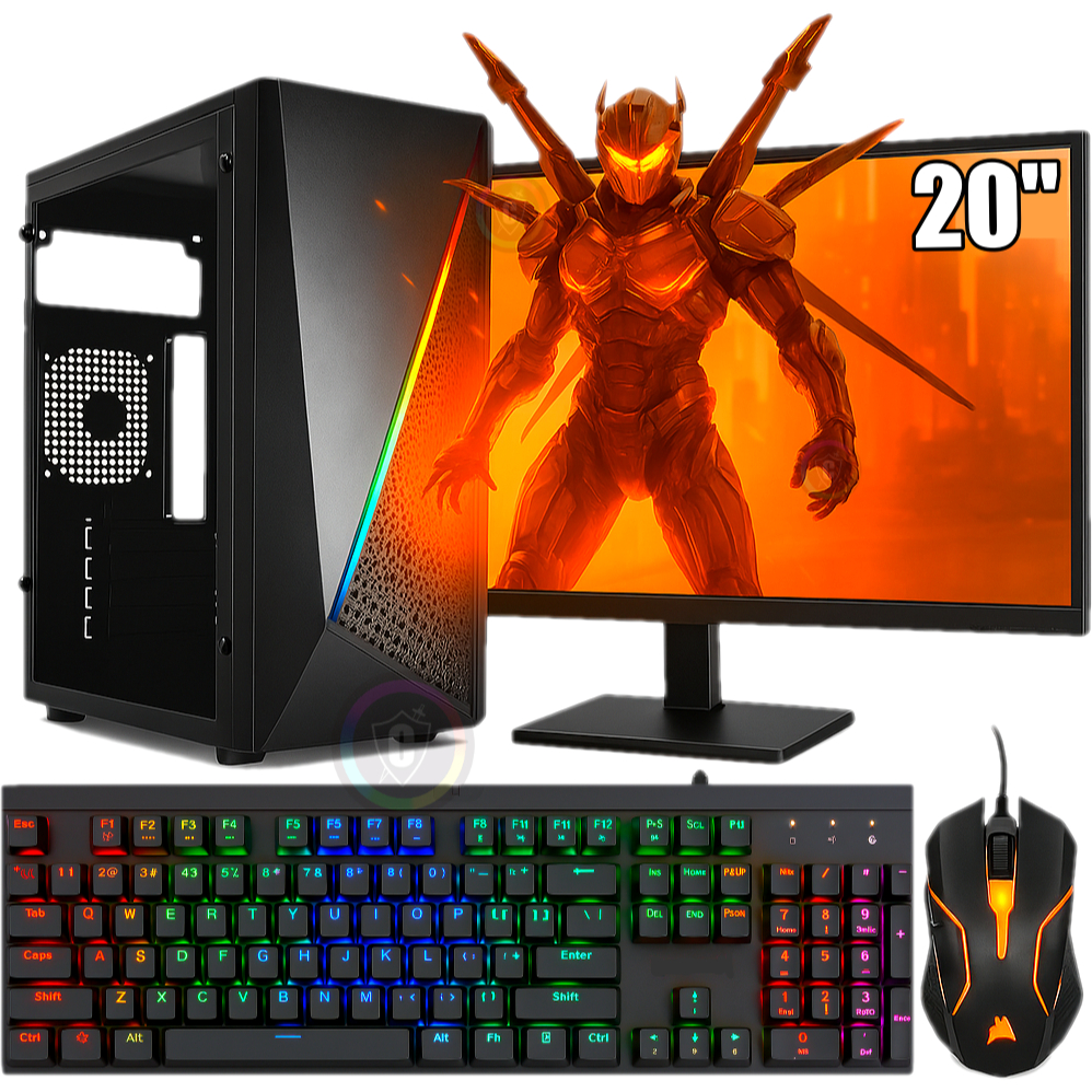 Pc Gamer Completo Intel Xeon 24 Núcleos / 64gb Ddr4 / GeForce 210 / Ssd 480gb