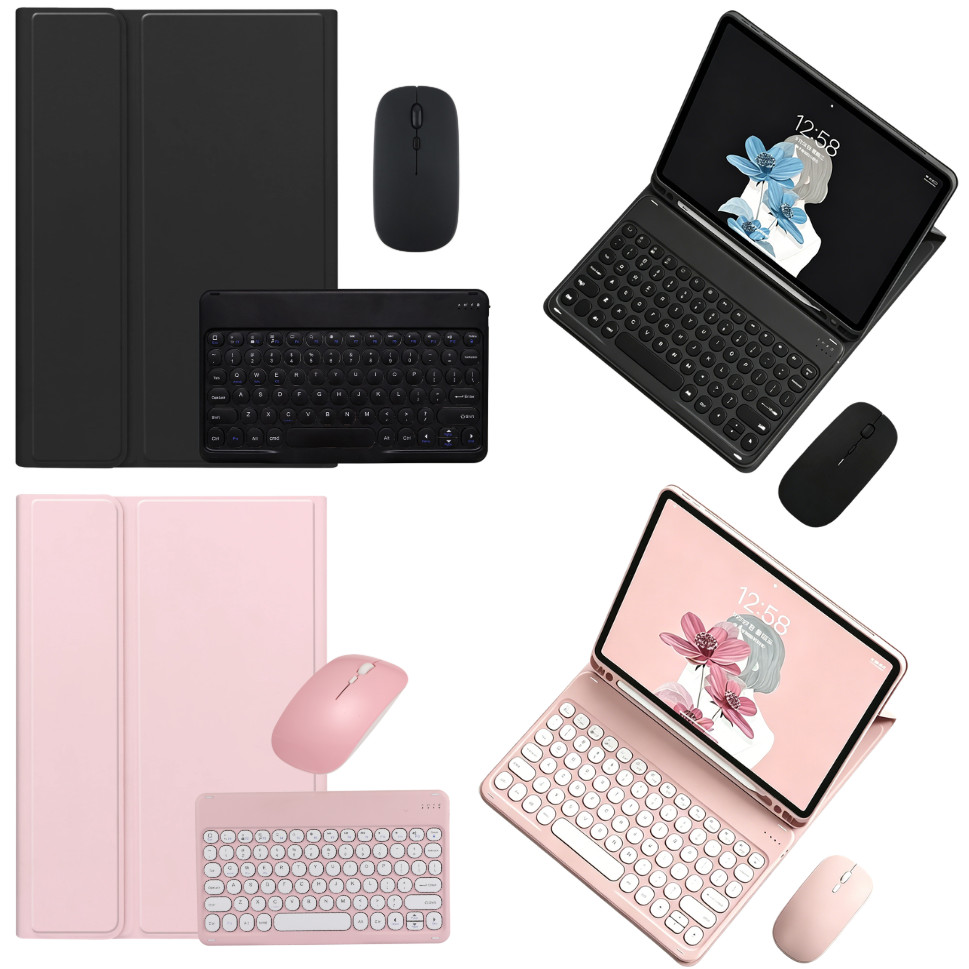 Kit Completo para iPad 11ª Geração A16 10,9" com Teclado Bluetooth Mouse Sem Fio e Capa