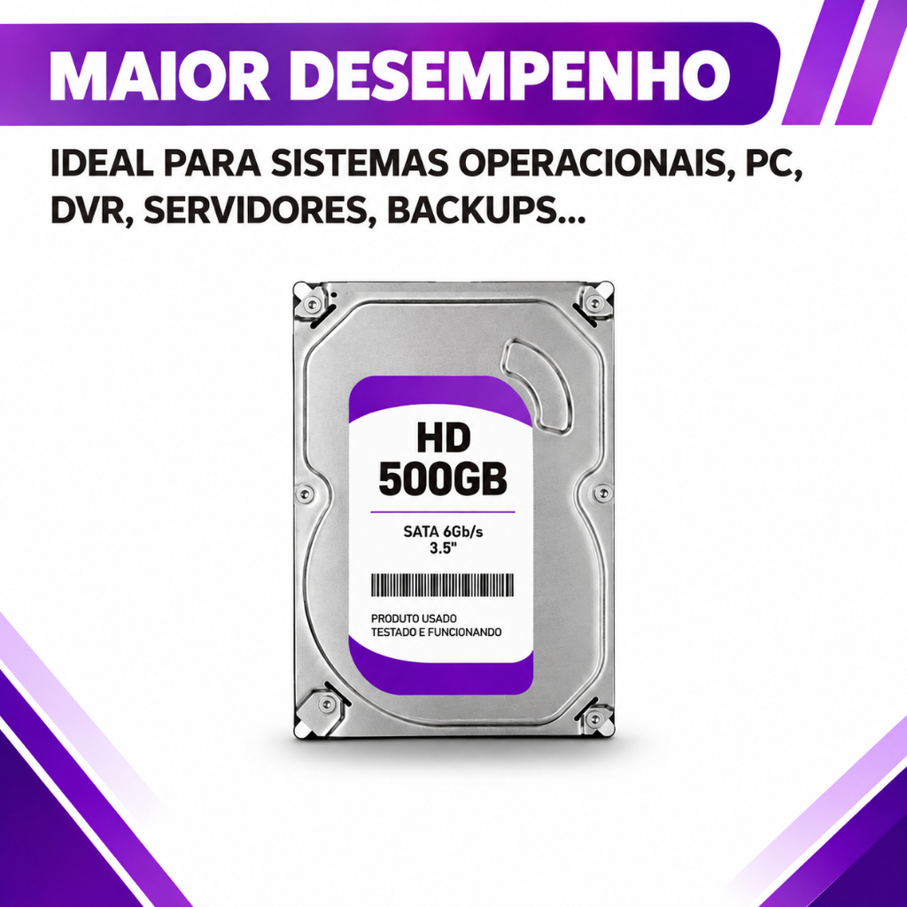 HD SATA 500 GB CFTV e Desktop ENVIO JA !