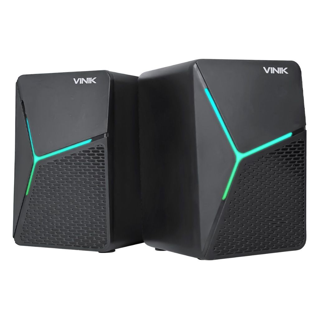 Caixa de Som Gamer Vinik Star 6W RMS Stereo LED Rainbow para PC e Notebook 🎮