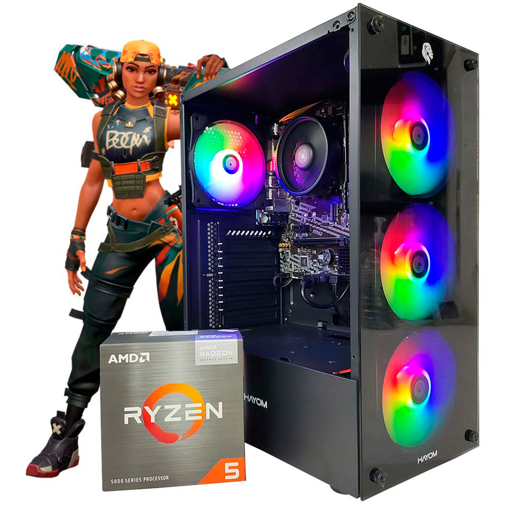 PC GAMER RYZEN 7 5700G, 16GB DDR4, SSD 480GB, VEGA 8, FONTE 500W, MB A520