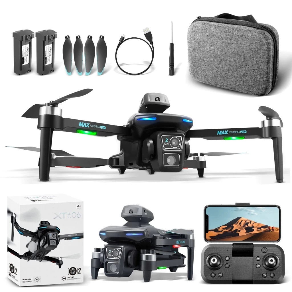 XT606 8K Dual-Camera Drone with Brushless Motors, 20min Flight, Foldable, Optical Flow, Altitude Hold GN506 XT606 8K Dual-Camera Drone with Brushless Motors, 20min Flight, Foldable, Optical Flow, Altitude Hold GN506