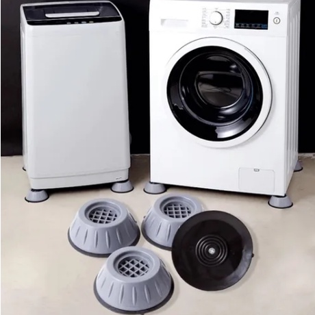 Kit 4 Peças Suporte Anti Vibração Almofada Amortecedor De Borracha Pezinho,Suporte Pé Máquina de Lavar Roupas Nivelador Lavar