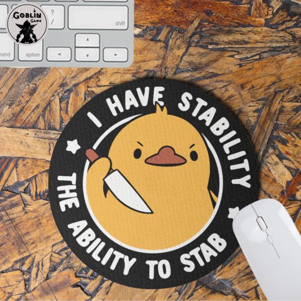 Mousepad Gamer Estampado Patinho Stability Nerd Geek Mouse Pad PC Gamer Presente Criativo