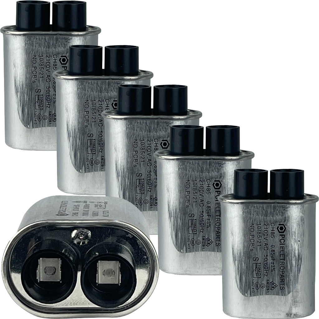 Kit 5 Capacitor Microondas 0,85uf 2100v Alta Tensão