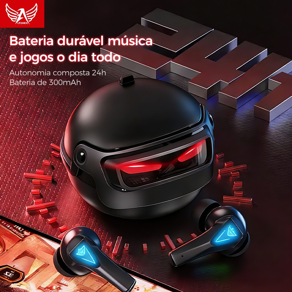 Fone de Ouvido Gamer Bluetooth Fone TWS Gamer Com Redução de ruído original Fone de Ouvido Gamer Bluetooth Fone TWS Gamer Com Redução de ruído original