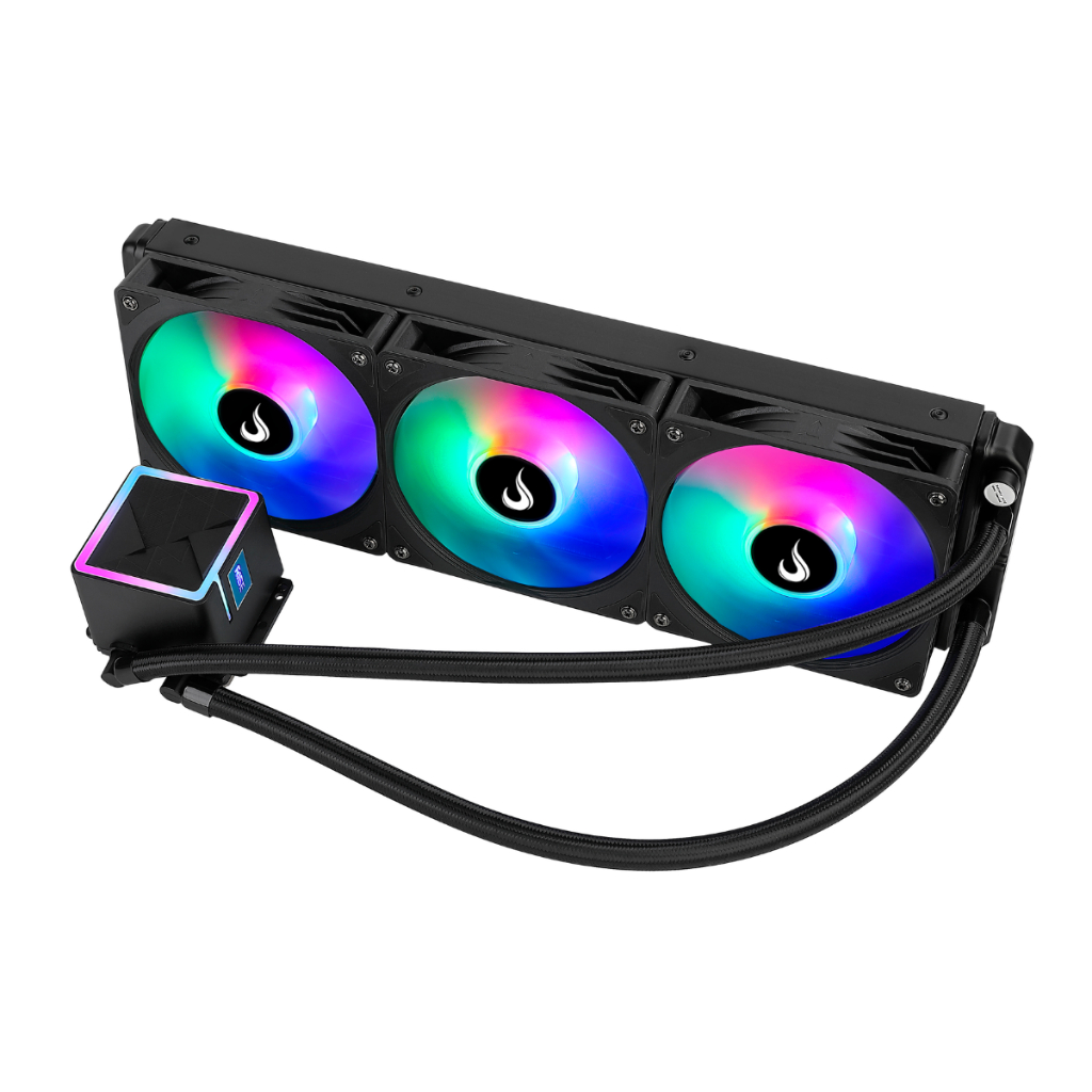 Water Cooler Preto 360mm | Rise Mode | Black Argb Rainbow | Intel e Amd | Preto