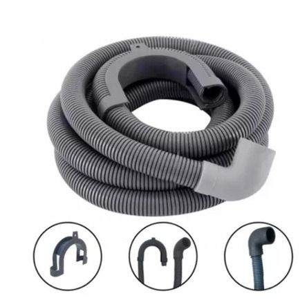 Mangueira Saída de Água Máquina Lavar Roupas - 2 mts com Curva - Electrolux, Brastemp, Consul entre outras