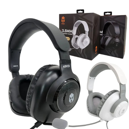 Fone Gamer Kaidi KD-G31 - Headset Gamer com Microfone, 3.5mm, Isolamento Acústico & Design Ergonômico