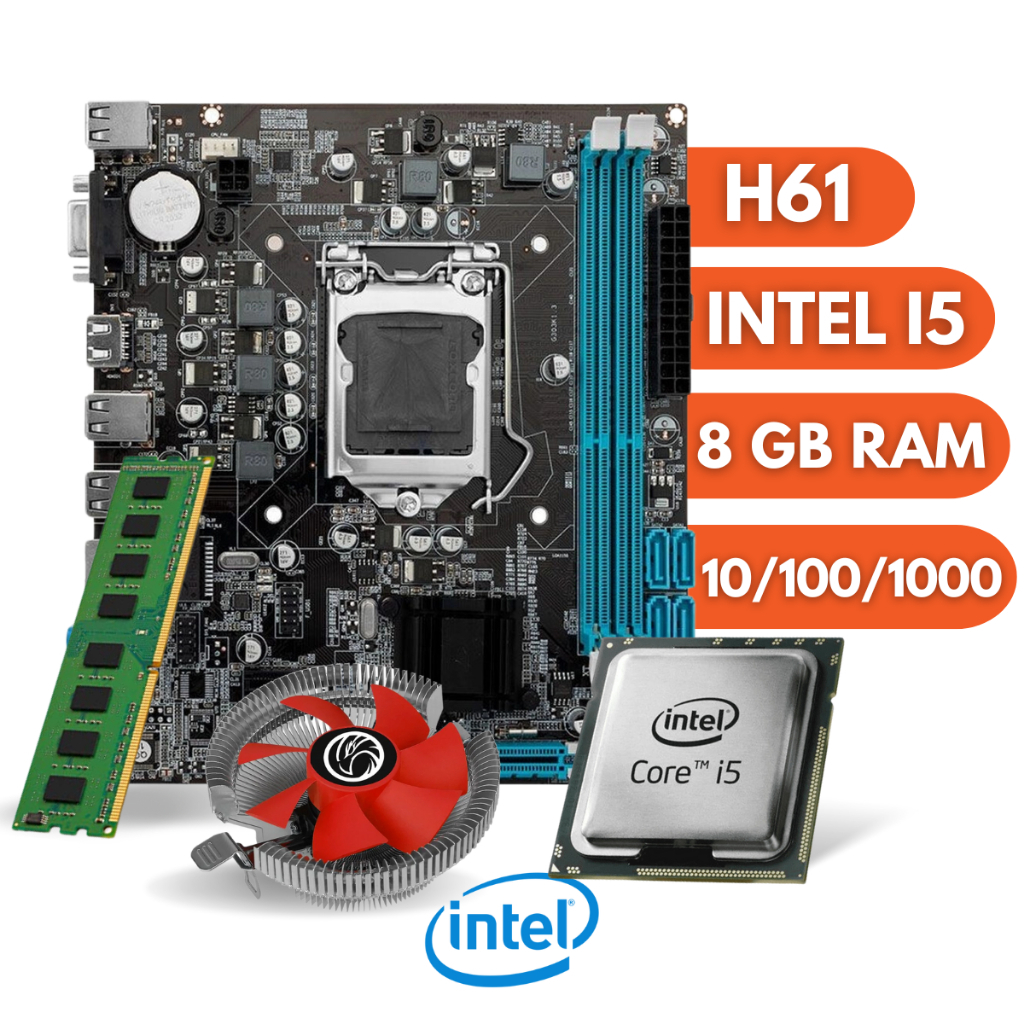 Kit Upgrade Pl Mãe H81 + Processador I5 4570s + Memoria 8 Gb Ddr3 + Cooler