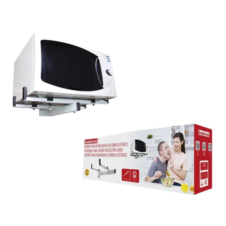 Suporte microondas forno elétrico de parede universal Aço com ajuste Suporte microondas parede