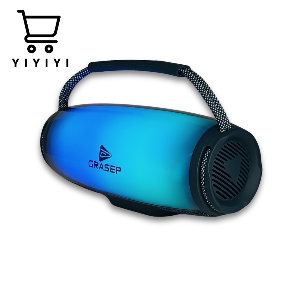 Caixa de Som Portátil Bluetooth DG-300 TWS RBG Som Potente para Festas