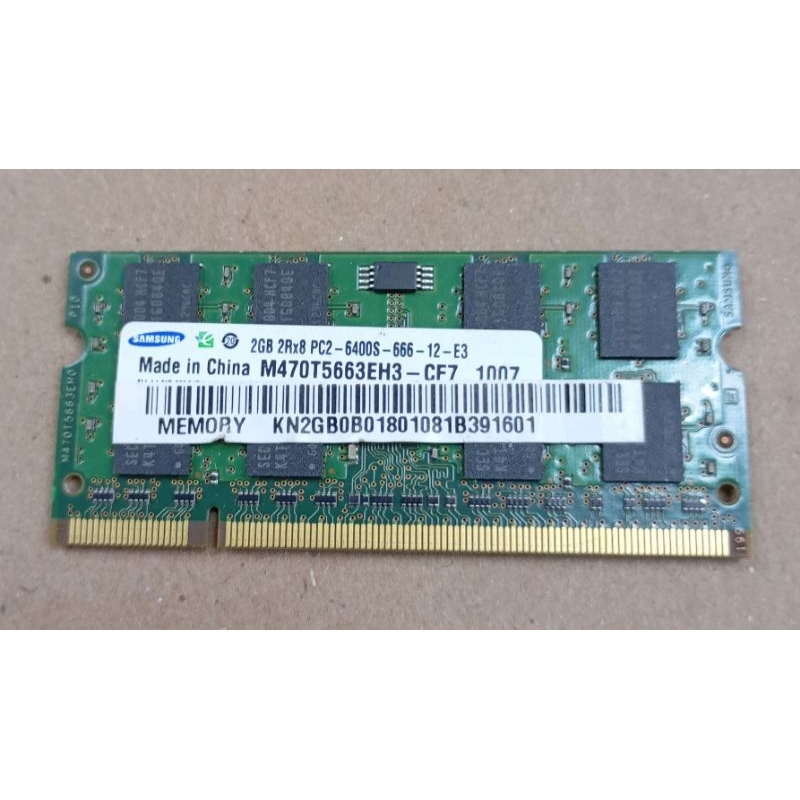 Memória RAM Samsung 2Gb DDR2 PC2-6400S 800Mhz para Notebook