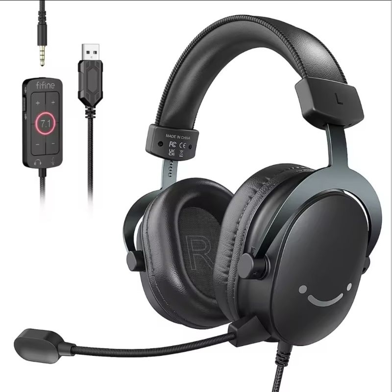HEADSET FIFINE H9 Gamer USB com Microfone | Som 7.1 + Cancelamento de Ruído pc e console