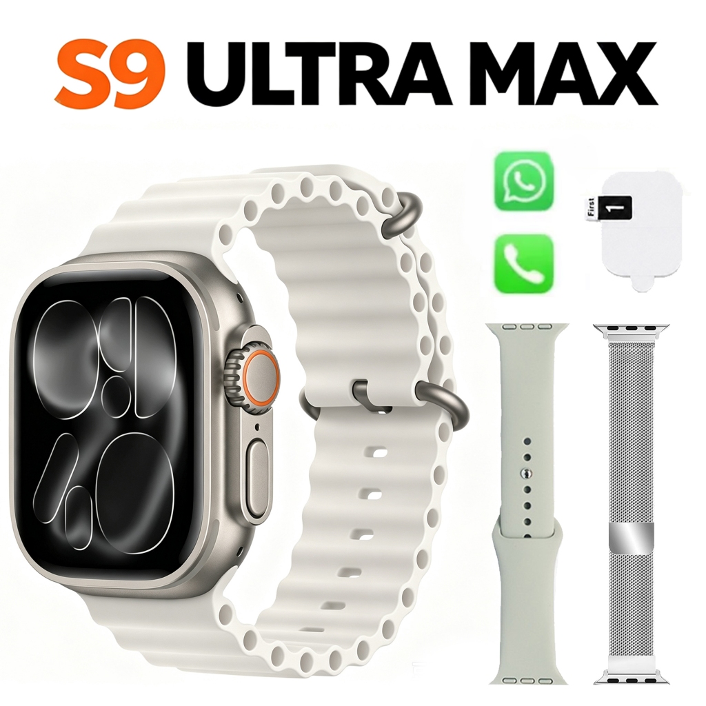 Novo Smartwatch S9 Ultra Max Novo Inteligente Watch 9 Ultra Série 9 Homens Disponível para: Sistemas Android e iOS