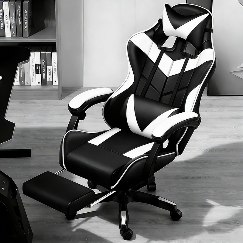 Cadeira Gamer Escritório Ergonômica Confortável Reclinação Altura Ajustável Com Rodinha F19