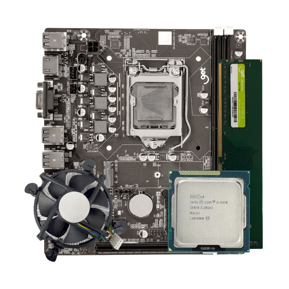 Kit Upgrade, I5 3470 + Placa Mãe 1155 + 8GB DDR3 + Cooler