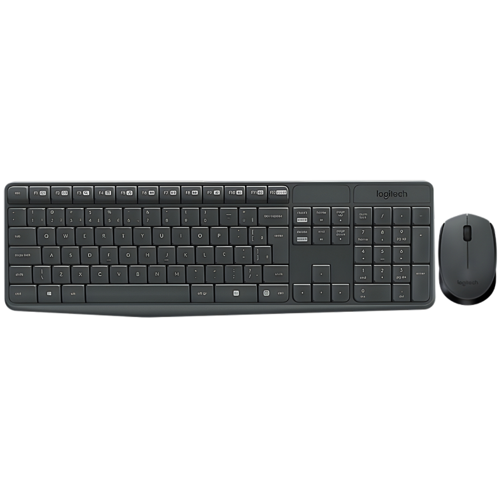 Kit Combo Teclado e Mouse Sem Fio Logitech MK235 Português Brasil Preto Durabilidade e Simplicidade Kit Combo Teclado e Mouse Sem Fio Logitech MK235 Português Brasil Preto Durabilidade e Simplicidade