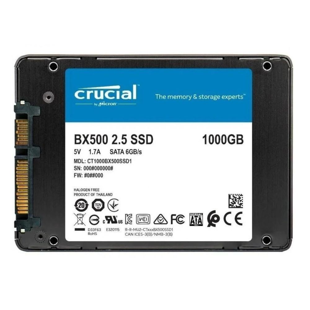 SSD 1TBGB Sata3 2.5 Crucial BX500 CT1000BX500SSD1 SSD 1TBGB Sata3 2.5 Crucial BX500 CT1000BX500SSD1