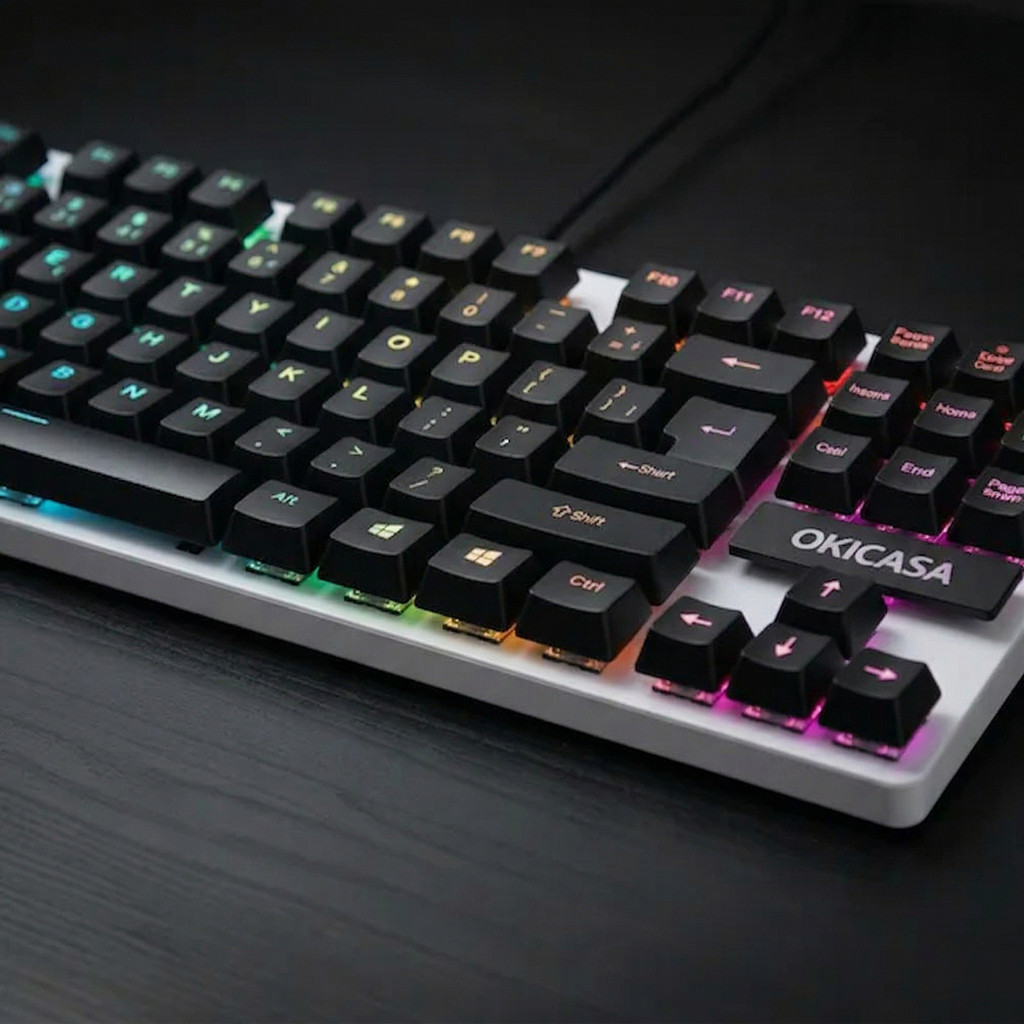 Teclado USB Gamer Iluminado Rgb Semi Mecânico Abnt2 Pc Ps4 Ps5 Jogos